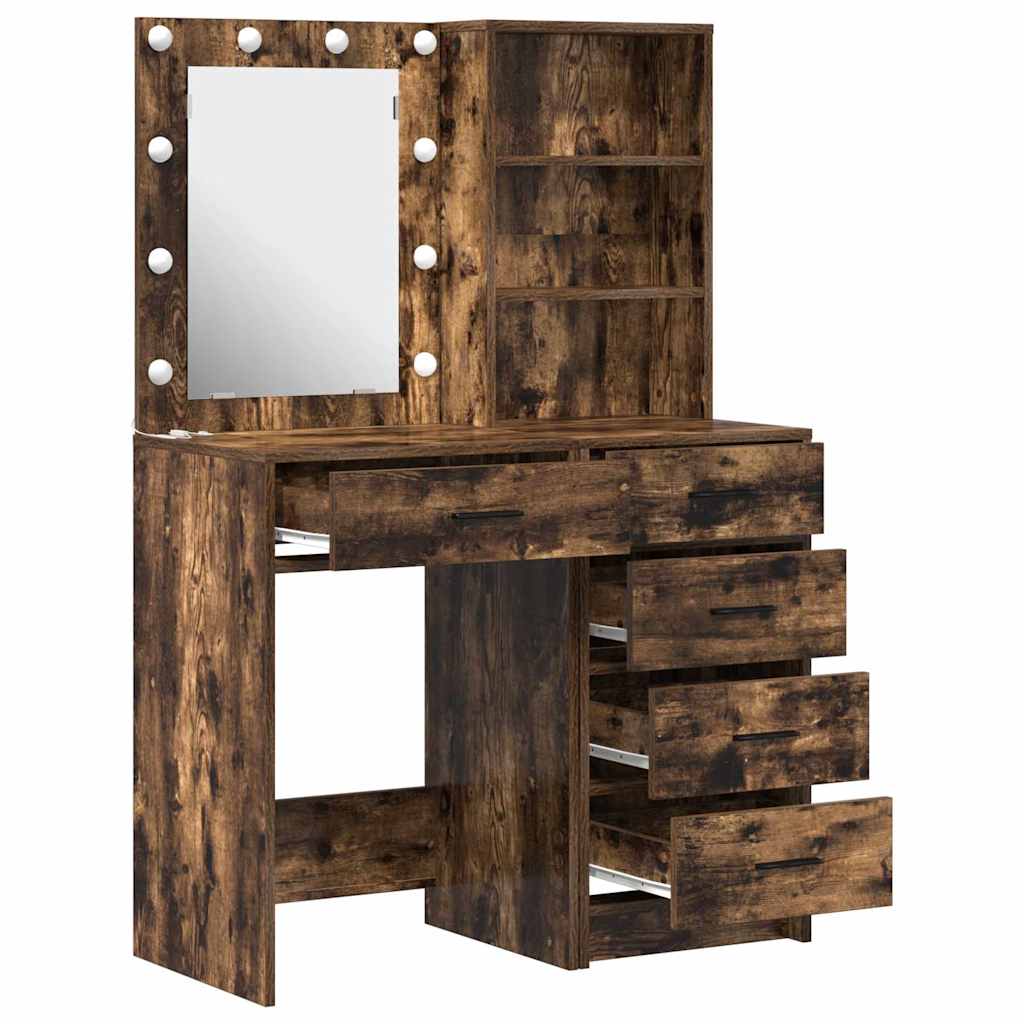 Table de Toilette 2 pc Marron 50 x 41 x 135 cm