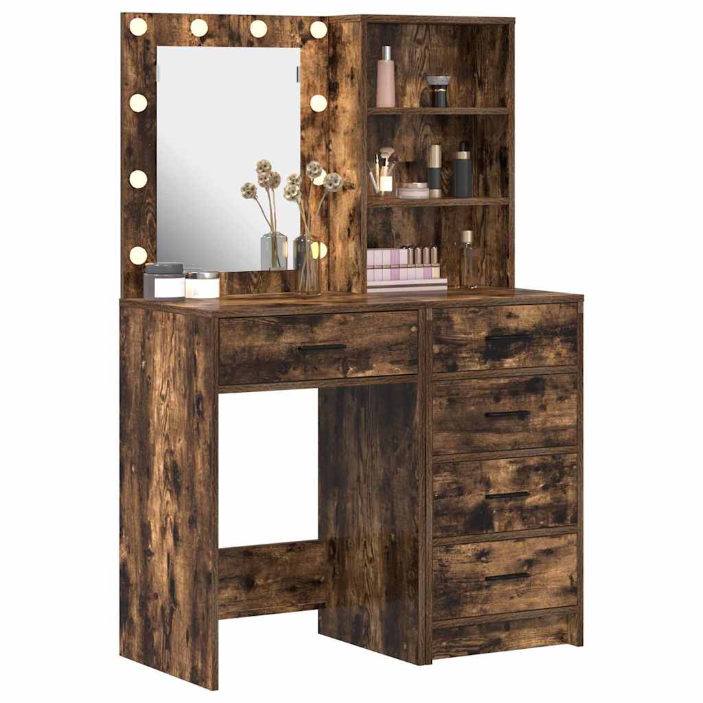 Table de Toilette 2 pc Marron 50 x 41 x 135 cm