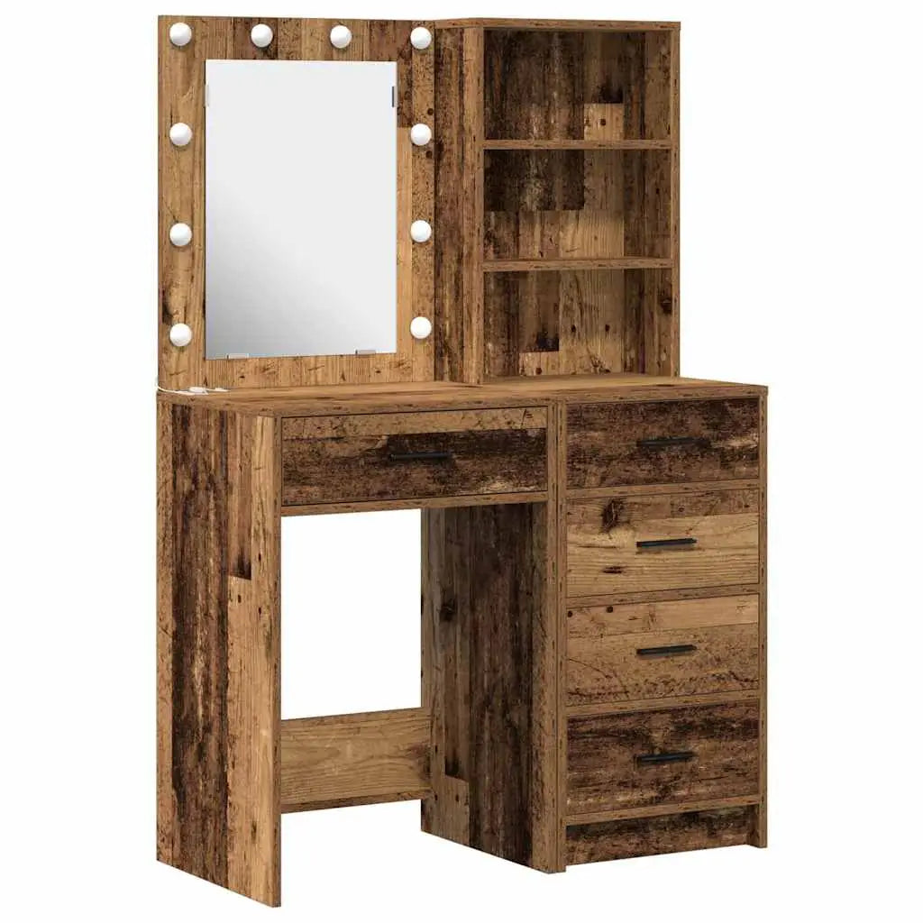 Table de Toilette 2 pc Marron 50 x 41 x 135 cm - XIOS