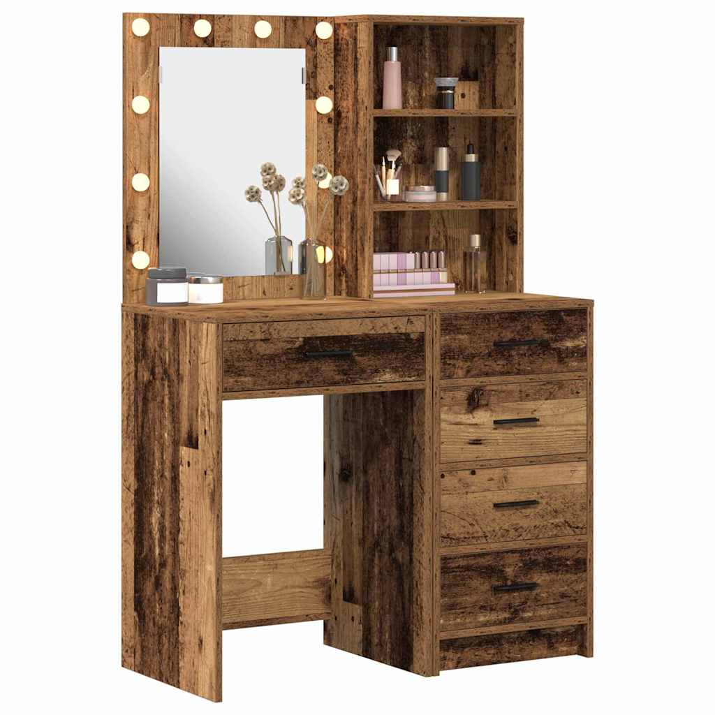 Table de Toilette 2 pc Marron 50 x 41 x 135 cm