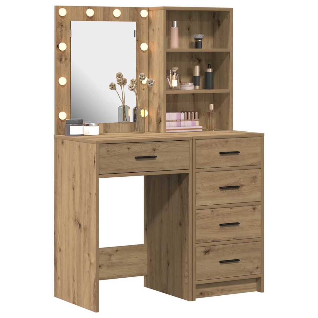 Table de Toilette 2 pc Marron 50 x 41 x 135 cm