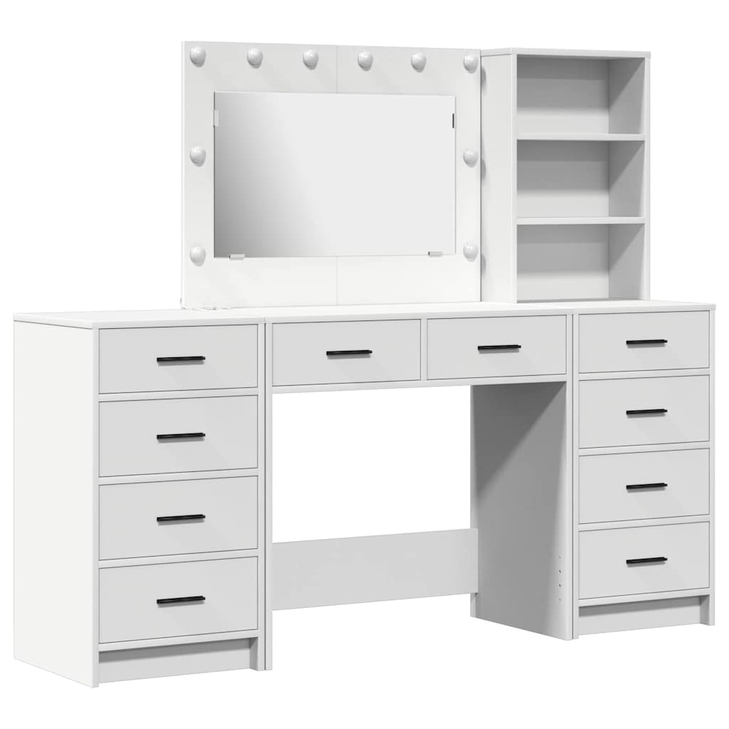 Table de Toilette avec tiroir 3 pcs Blanc 40 x 41 x 135 cm - XIOS