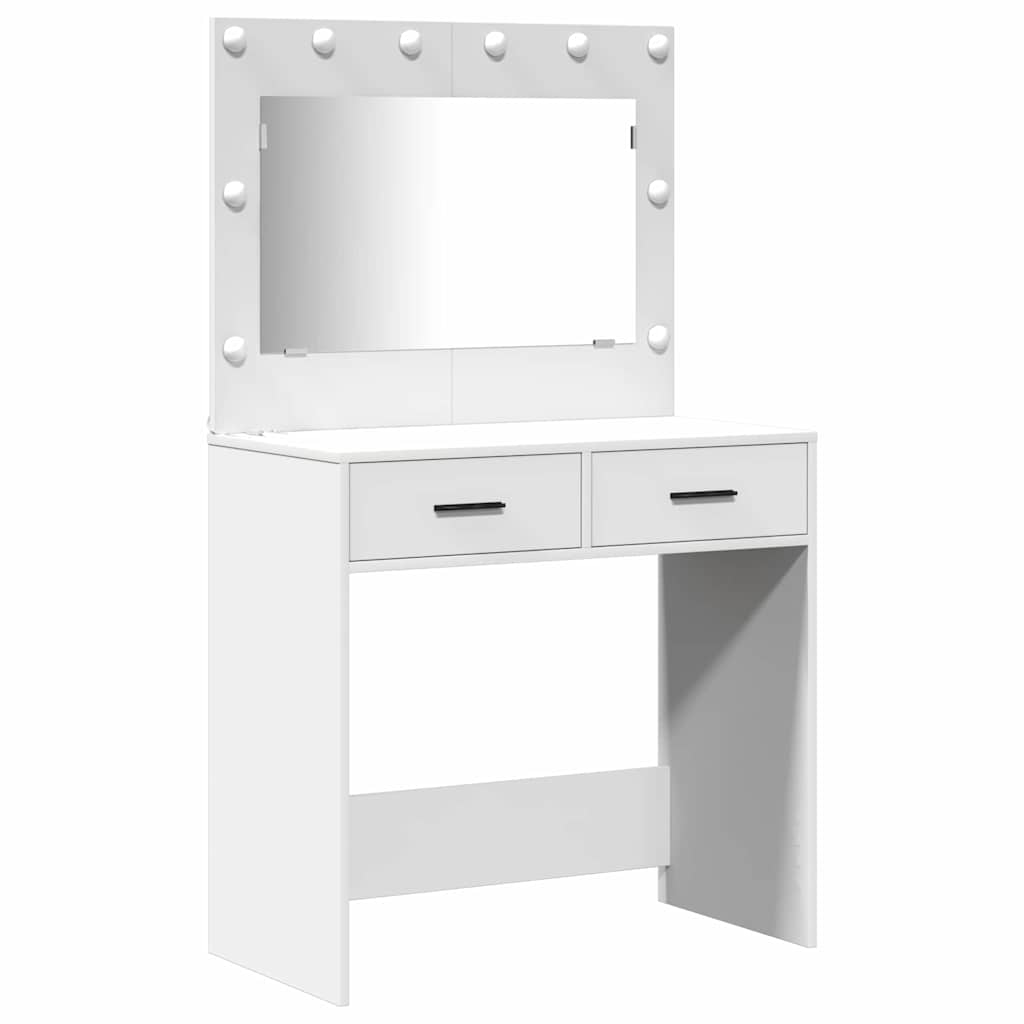 Table de Toilette avec tiroir 3 pcs Blanc 40 x 41 x 135 cm - XIOS