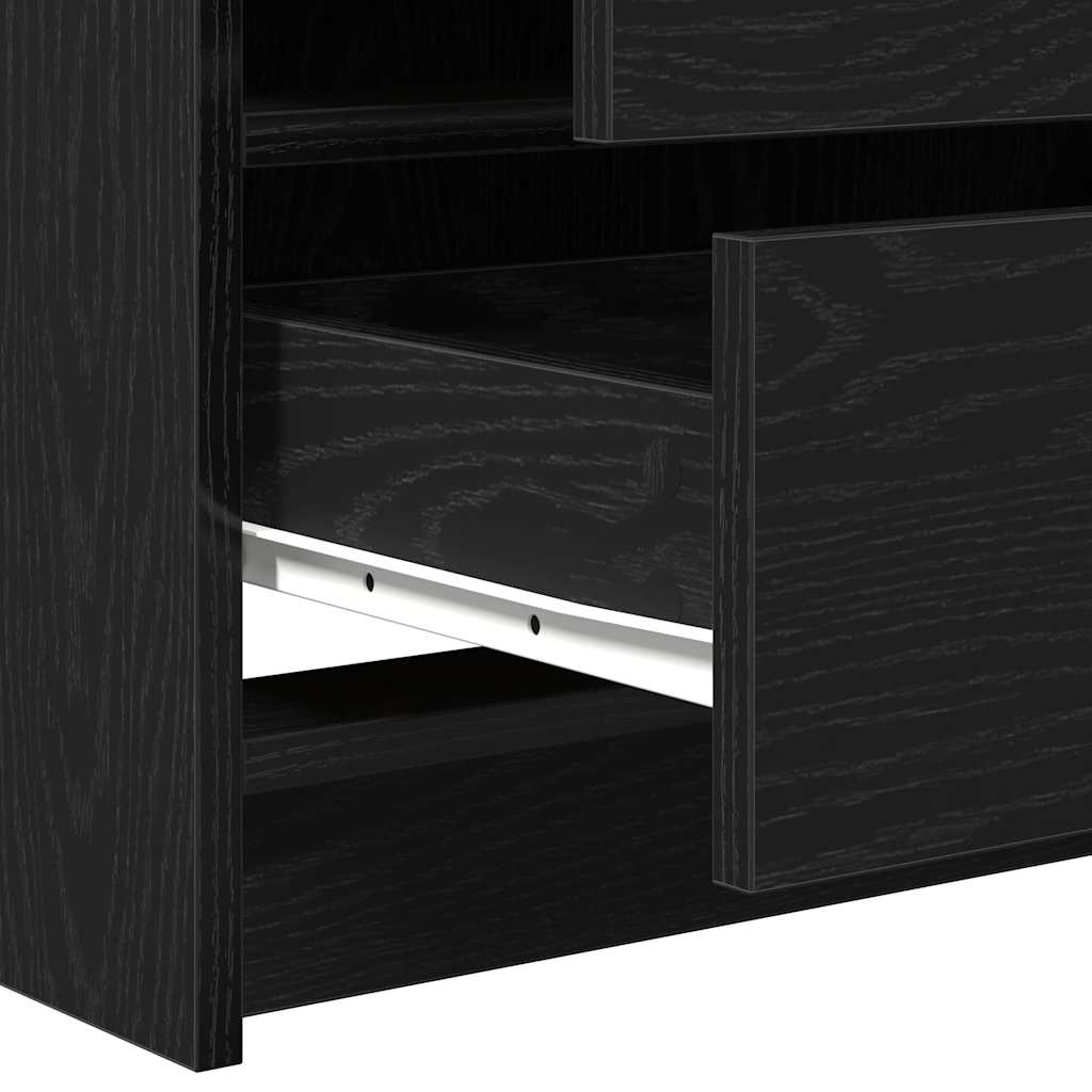 Table de Toilette 3 pcs Chêne noir Bois d'ingénierie - XIOS