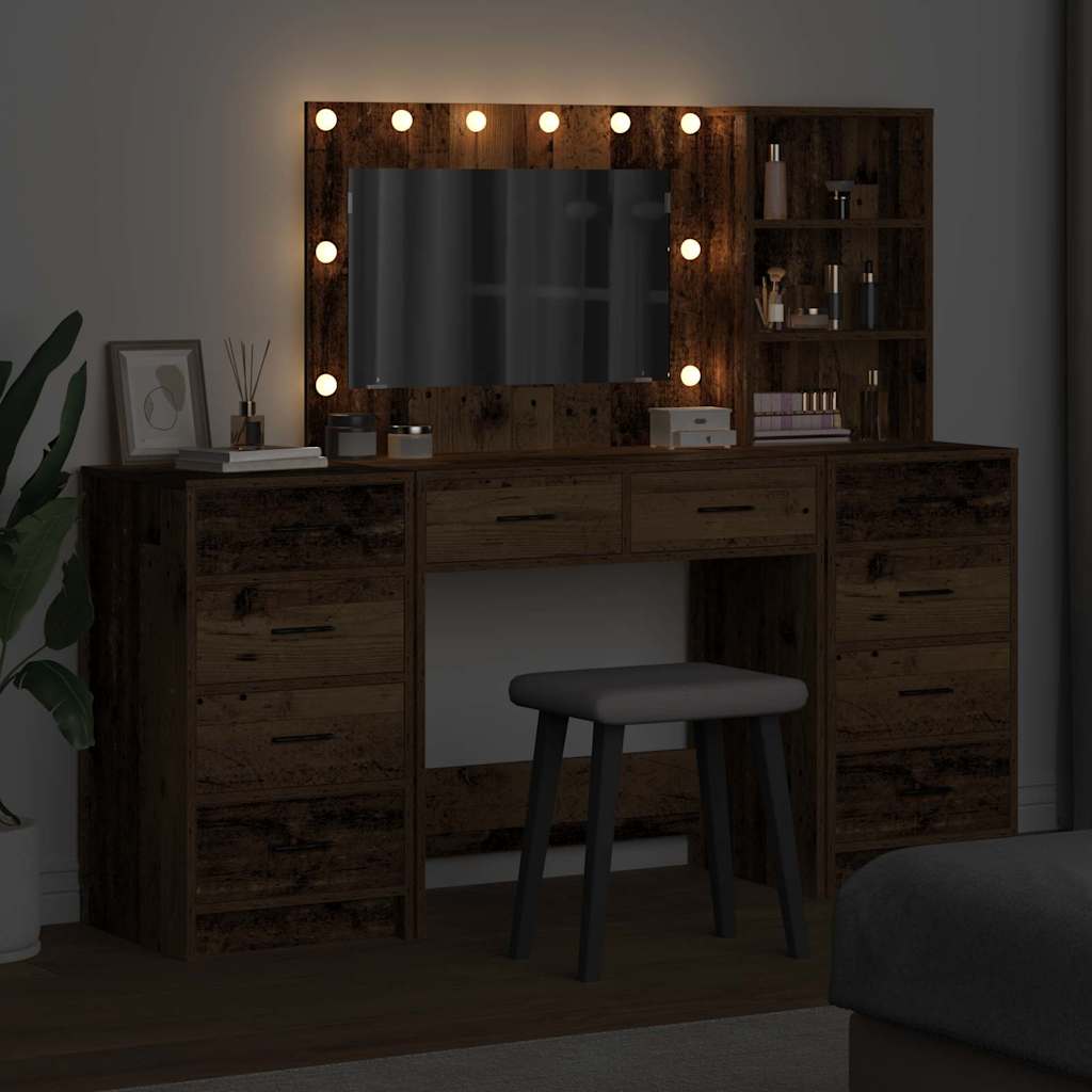 Table de Toilette avec tiroir 3 pcs Marron 40 x 41 x 135 cm - XIOS