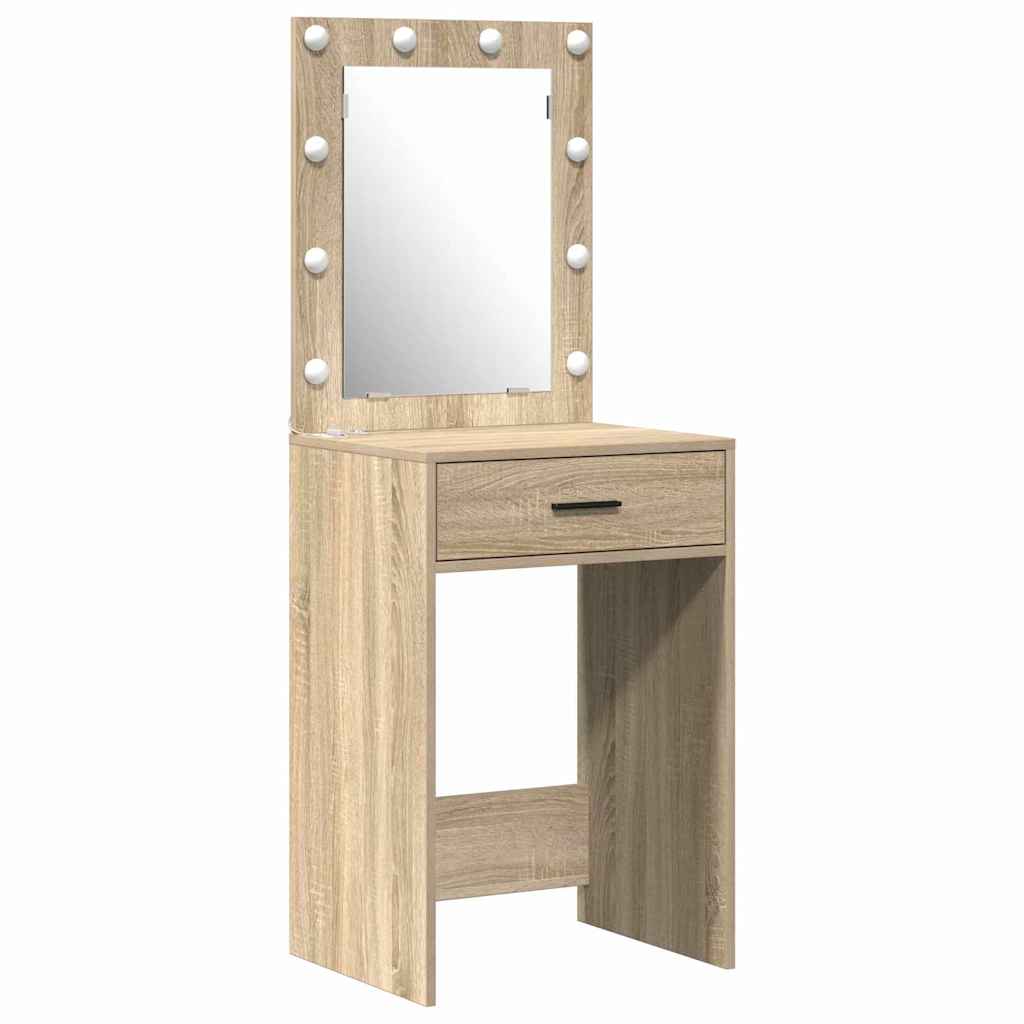 Table de Toilette avec tiroir 3 pcs Marron Bois d'ingénierie - XIOS