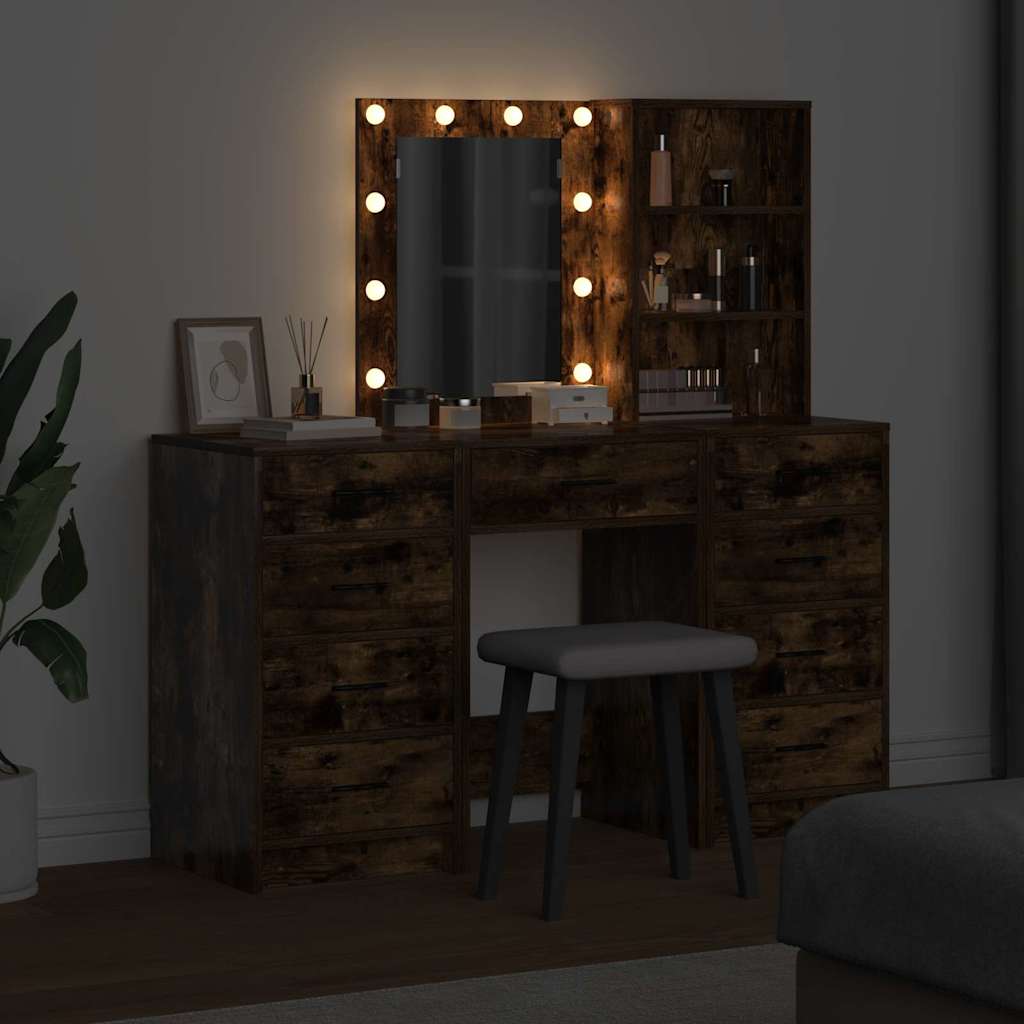 Table de Toilette avec tiroir 3 pcs Marron 40 x 41 x 135 cm - XIOS