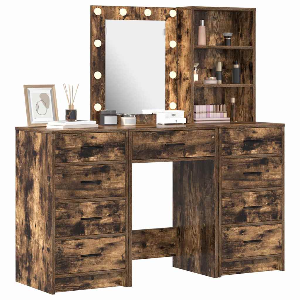 Table de Toilette avec tiroir 3 pcs Marron 40 x 41 x 135 cm - XIOS
