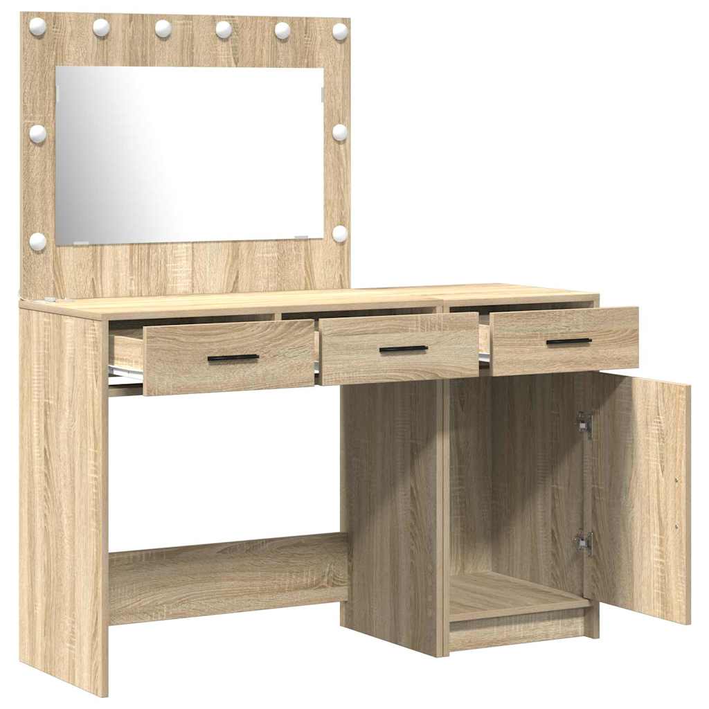 Table de Toilette avec tiroir 2 pcs Marron Bois d'ingénierie - XIOS