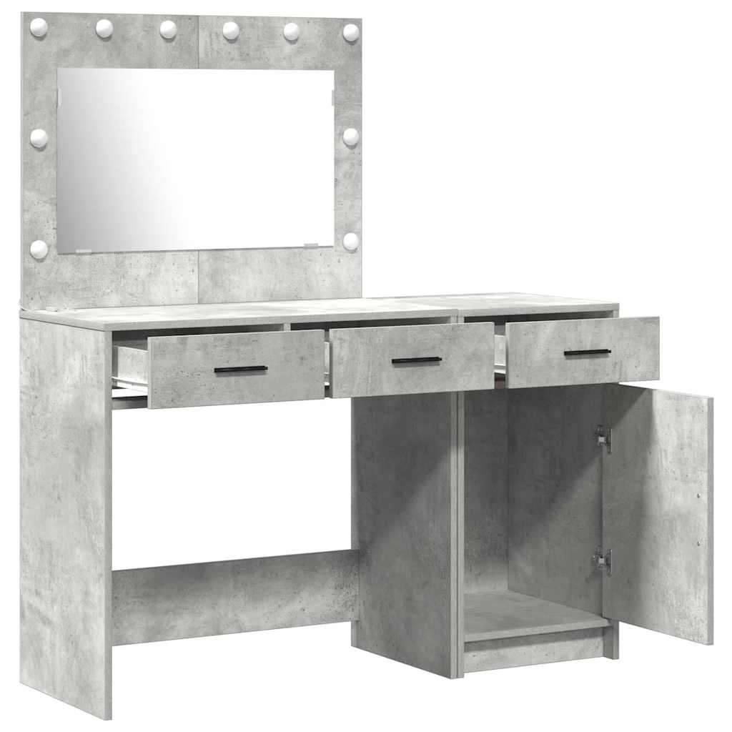Table de Toilette 2 pc Gris 40 x 41 x 75 cm Bois d'ingénierie