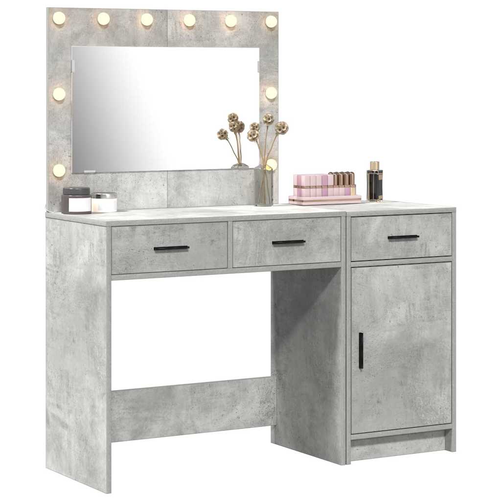 Table de Toilette 2 pc Gris 40 x 41 x 75 cm Bois d'ingénierie