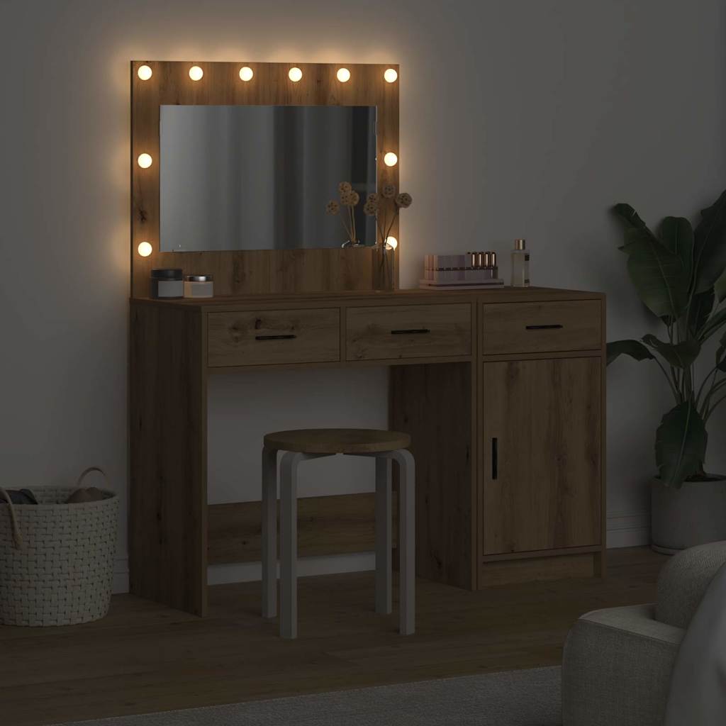 Table de Toilette 2 pc Marron 40 x 41 x 75 cm Bois d'ingénierie
