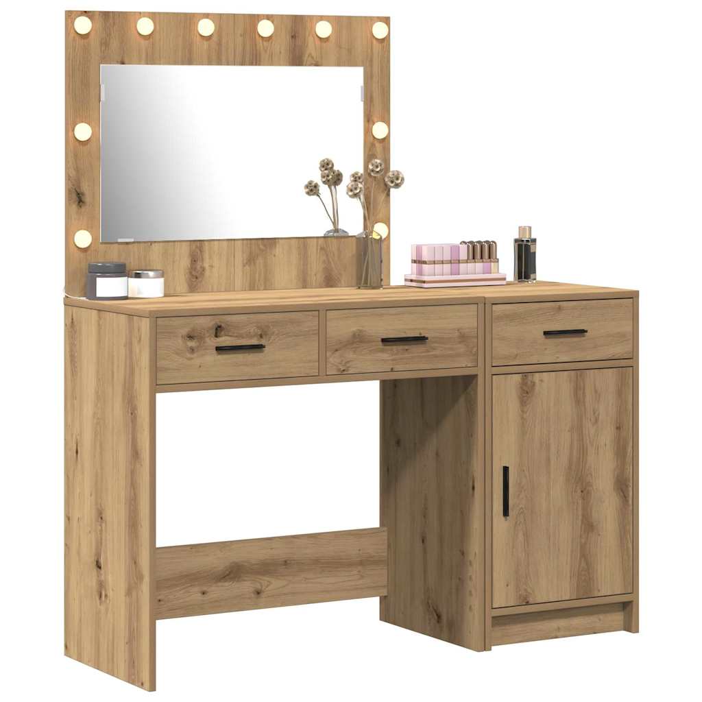 Table de Toilette 2 pc Marron 40 x 41 x 75 cm Bois d'ingénierie
