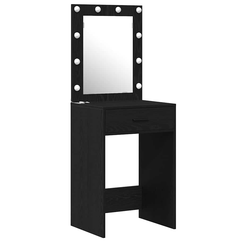 Table de Toilette 2 pcs Noir 50 x 41 x 135 cm Bois d'ingénierie - XIOS
