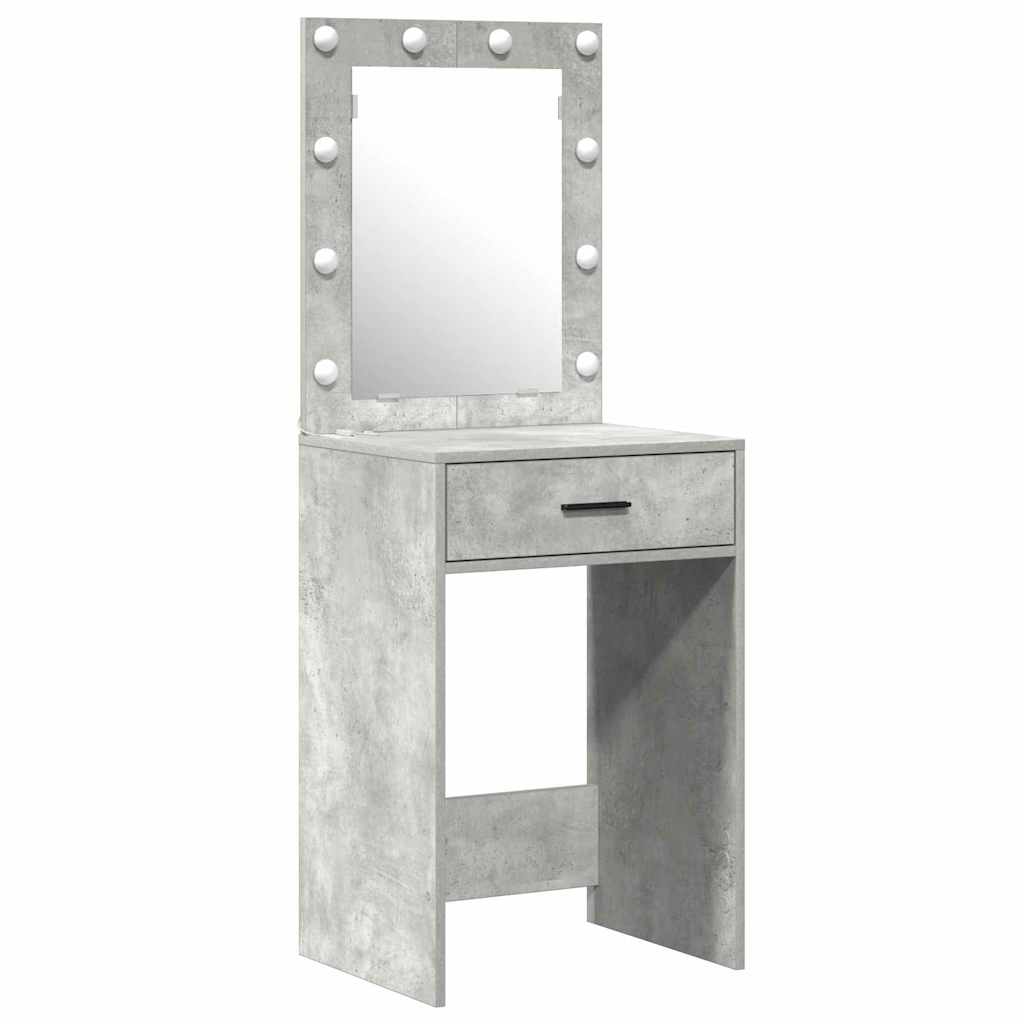 Table de Toilette 2 pc Gris 50 x 41 x 135 cm Bois d'ingénierie