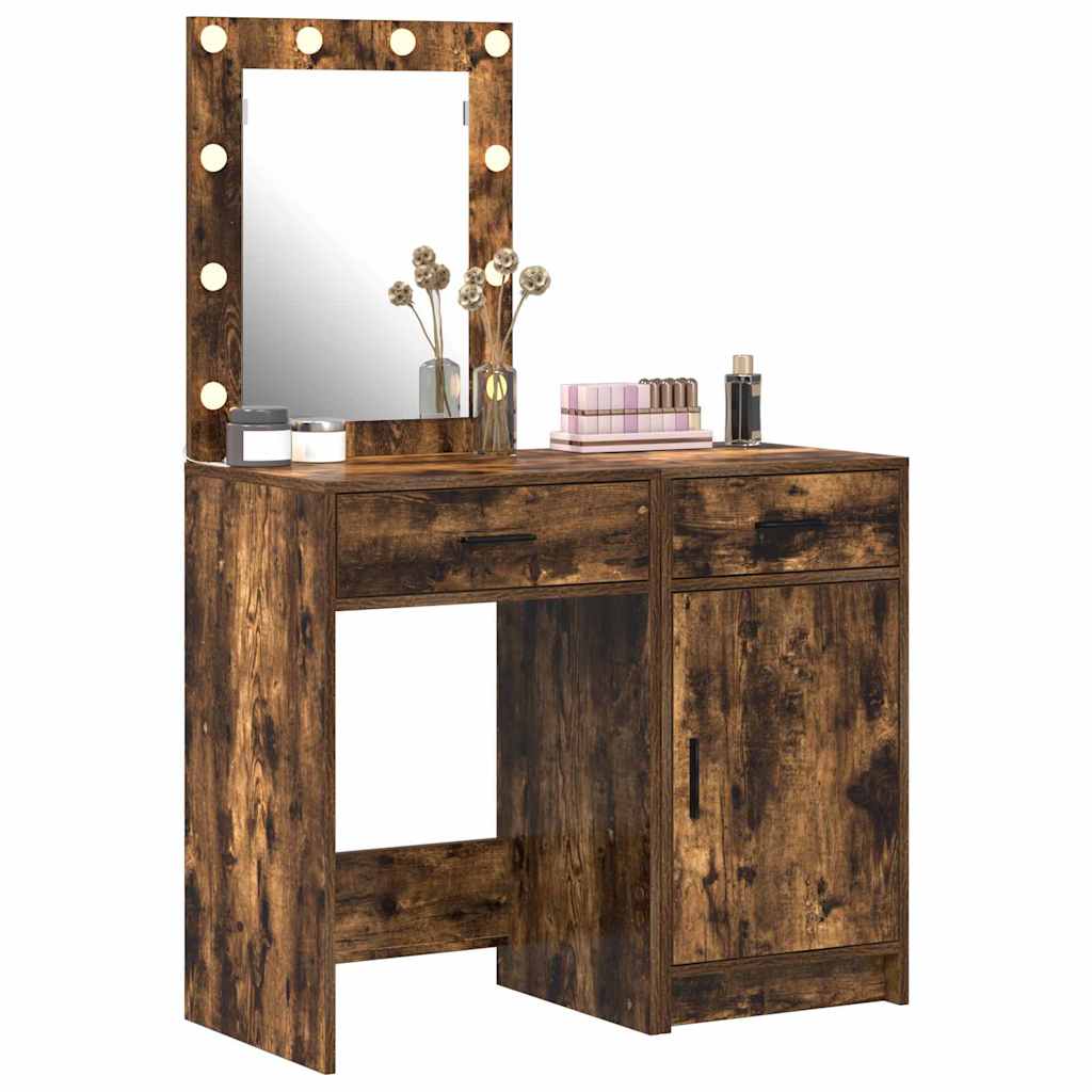 Table de Toilette 2 pc Marron 50 x 41 x 135 cm