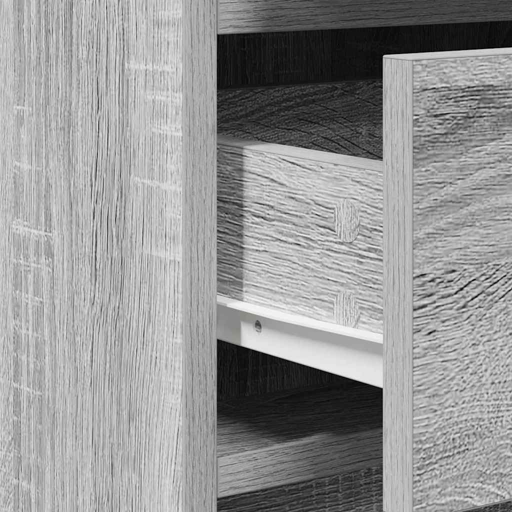 Table de Toilette 2 pcs Gris 50 x 41 x 135 cm Bois d'ingénierie - XIOS