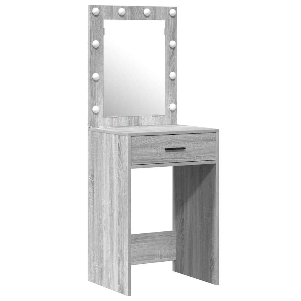Table de Toilette 2 pcs Gris 50 x 41 x 135 cm Bois d'ingénierie - XIOS