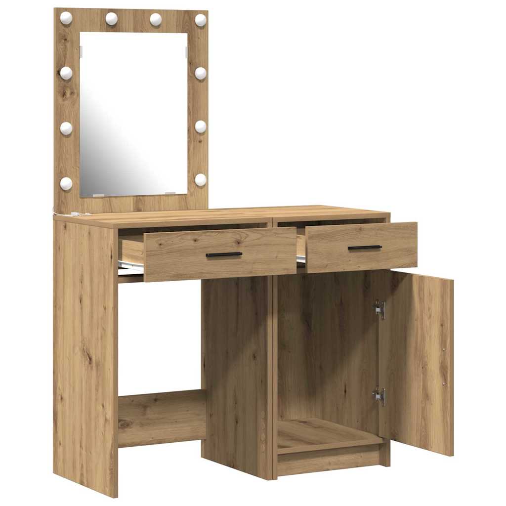 Table de Toilette 2 pc Marron 50 x 41 x 135 cm