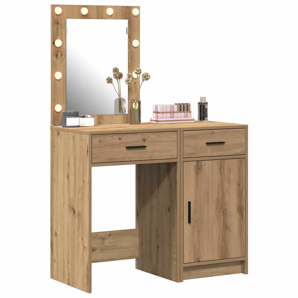 Table de Toilette 2 pc Marron 50 x 41 x 135 cm