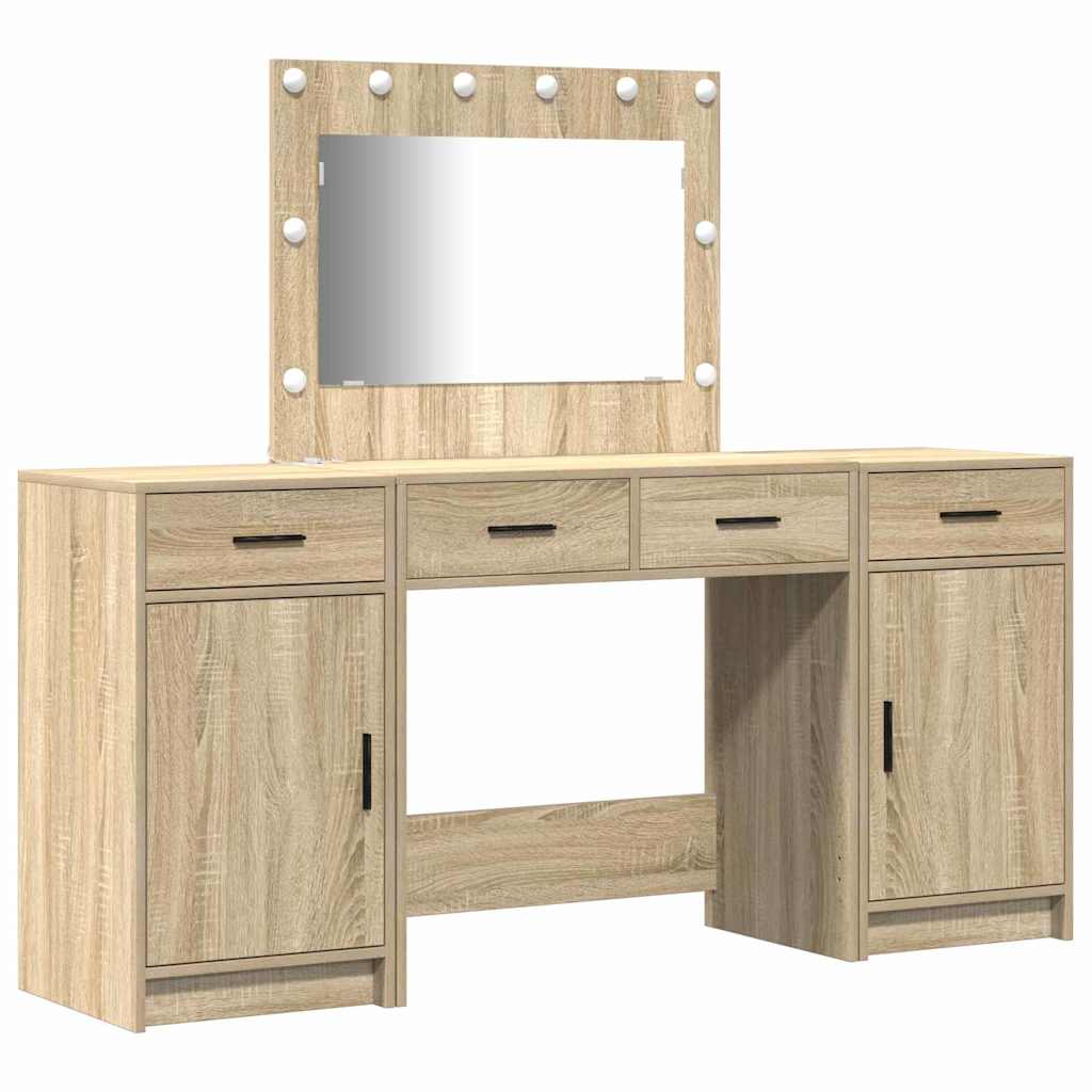 Table de Toilette avec tiroir 3 pcs Marron 40 x 41 x 75 cm - XIOS