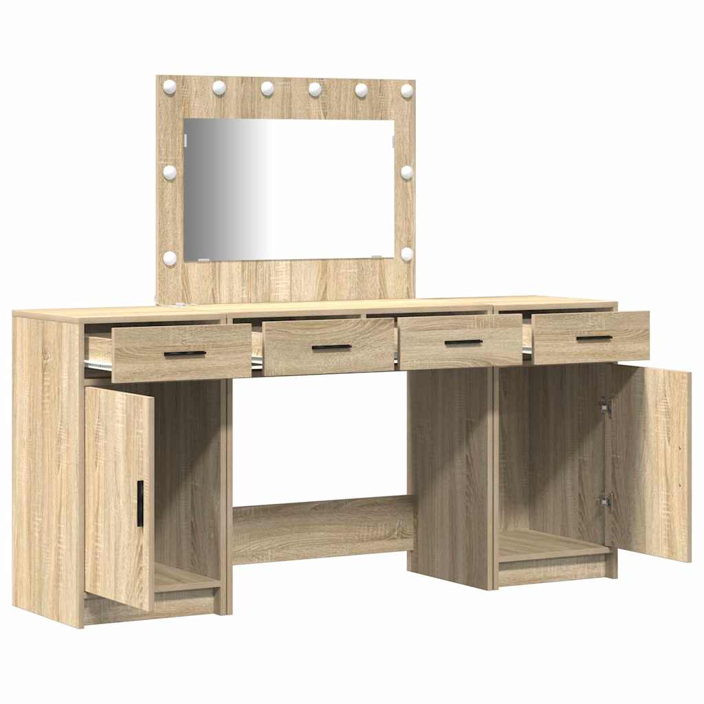 Table de Toilette 3 pc Marron 78,5 x 41 x 135 cm