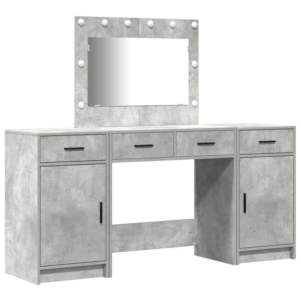 Table de Toilette 3 pcs Gris 40 x 41 x 75 cm Bois d'ingénierie - XIOS