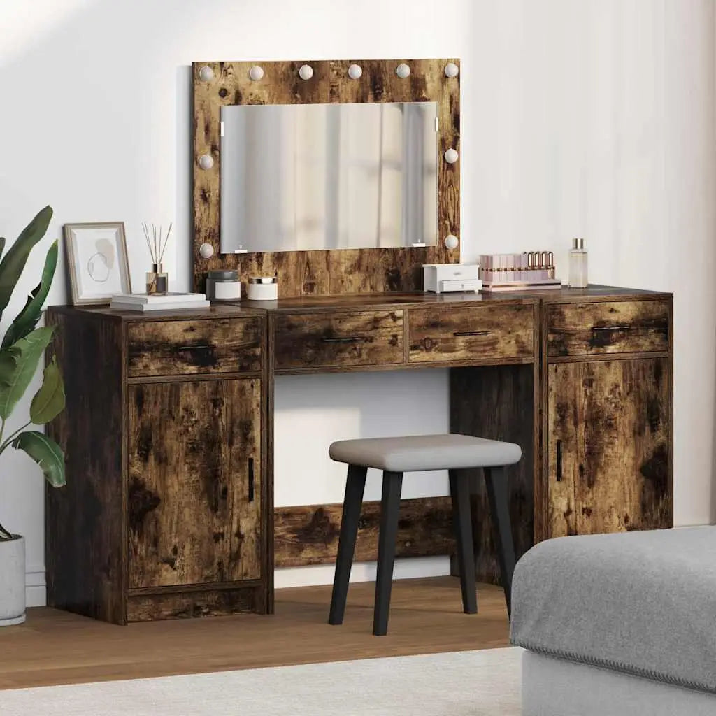 Table de Toilette 3 pc Marron 78,5 x 41 x 135 cm - XIOS