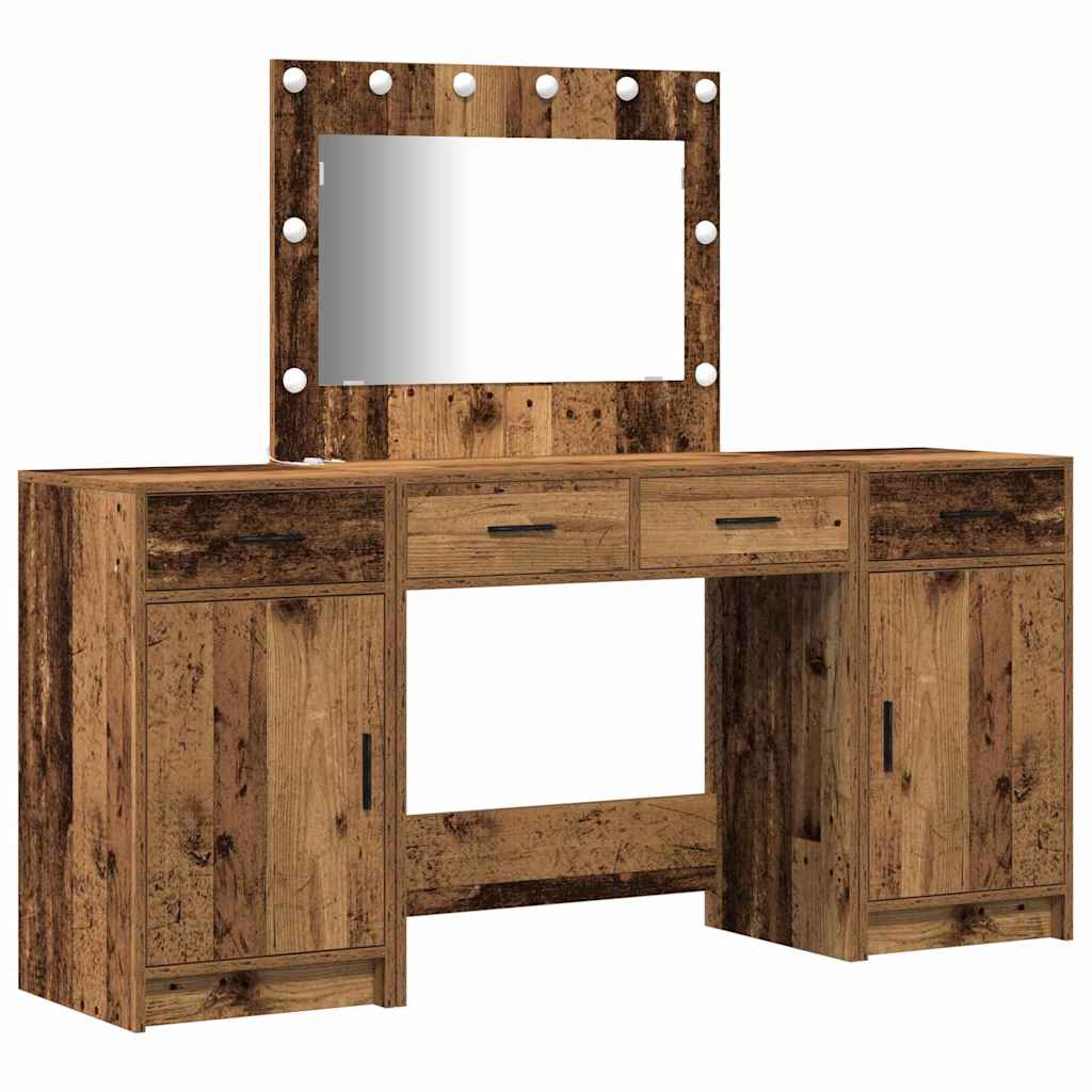 Table de Toilette avec tiroir 3 pcs Marron 40 x 41 x 75 cm - XIOS