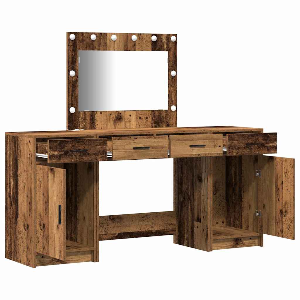 Table de Toilette 3 pc Marron 78,5 x 41 x 135 cm