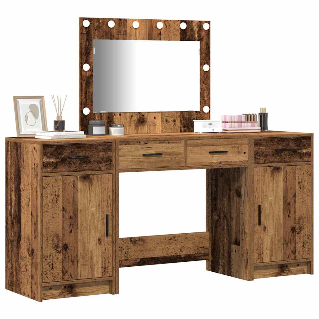 Table de Toilette 3 pc Marron 78,5 x 41 x 135 cm