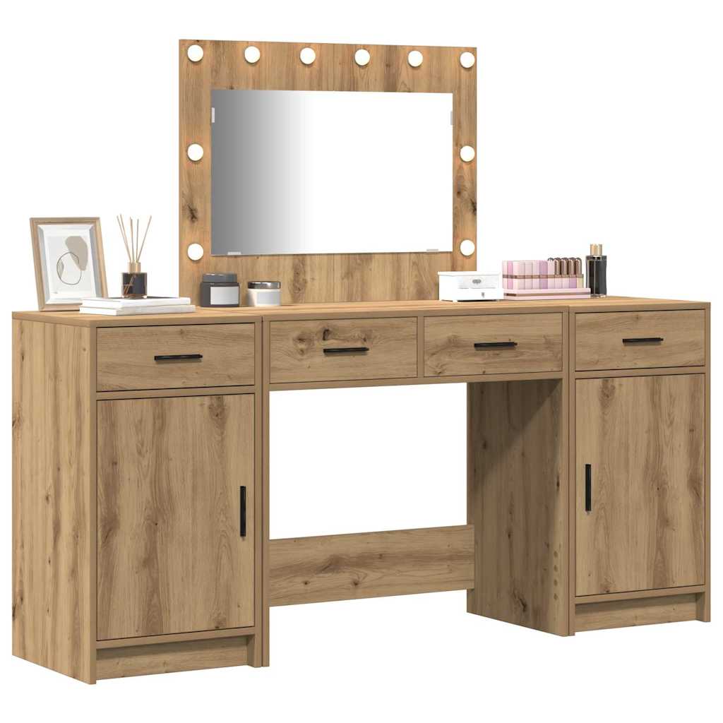 Table de Toilette avec tiroir 3 pcs Marron Bois d'ingénierie - XIOS