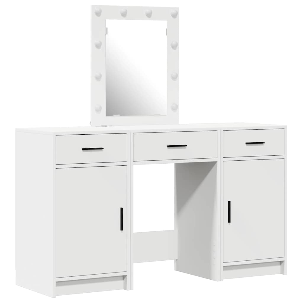 Table de Toilette Blanc 50 x 41 x 135 cm Bois d'ingénierie