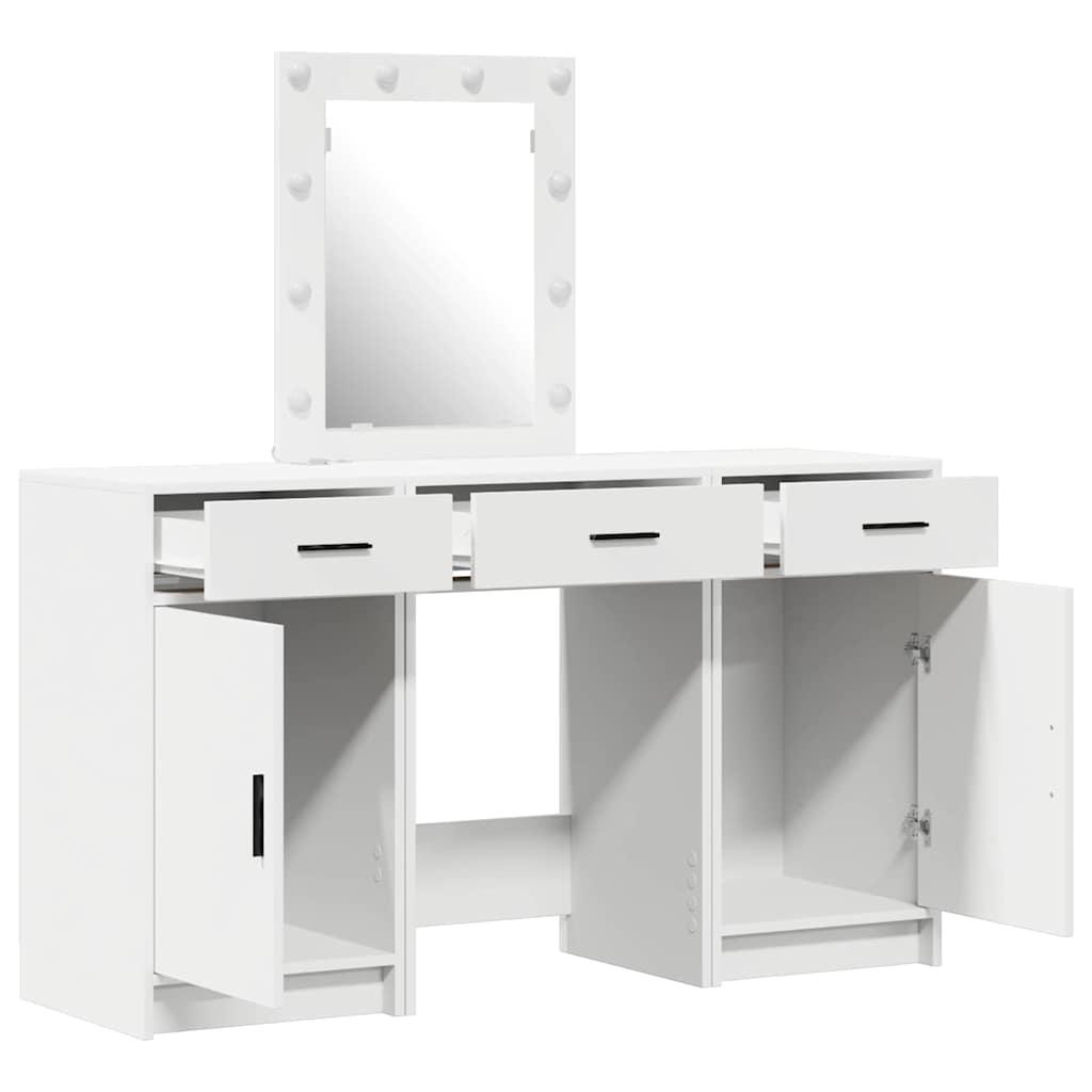 Table de Toilette Blanc 50 x 41 x 135 cm Bois d'ingénierie