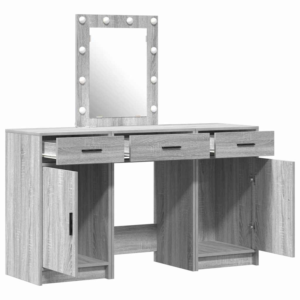 Table de Toilette Gris 50 x 41 x 135 cm Bois d'ingénierie - XIOS