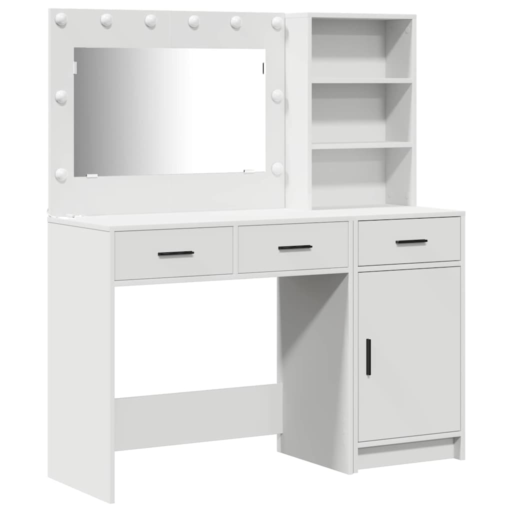 Table de Toilette avec tiroir 2 pcs Blanc 78.5 x 41 x 135 cm - XIOS