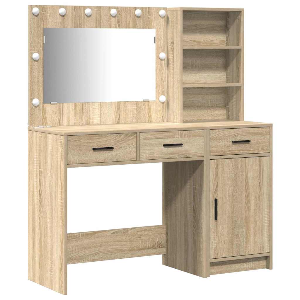 Table de Toilette avec tiroir 2 pcs Marron Bois d'ingénierie - XIOS