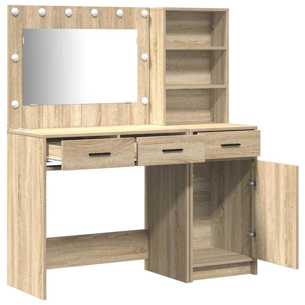 Table de Toilette avec tiroir 2 pcs Marron Bois d'ingénierie - XIOS