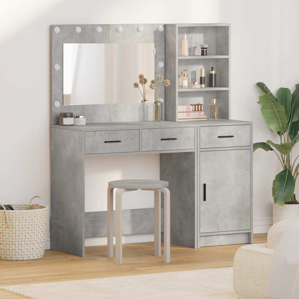 Table de Toilette avec tiroir 2 pcs Gris 78.5 x 41 x 135 cm - XIOS