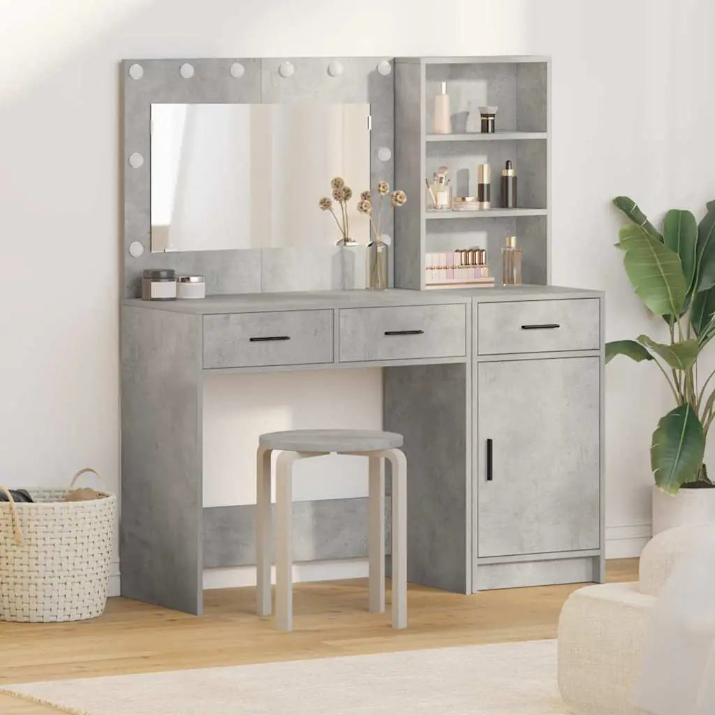 Table de Toilette 2 pc Gris 78,5 x 41 x 135 cm - XIOS