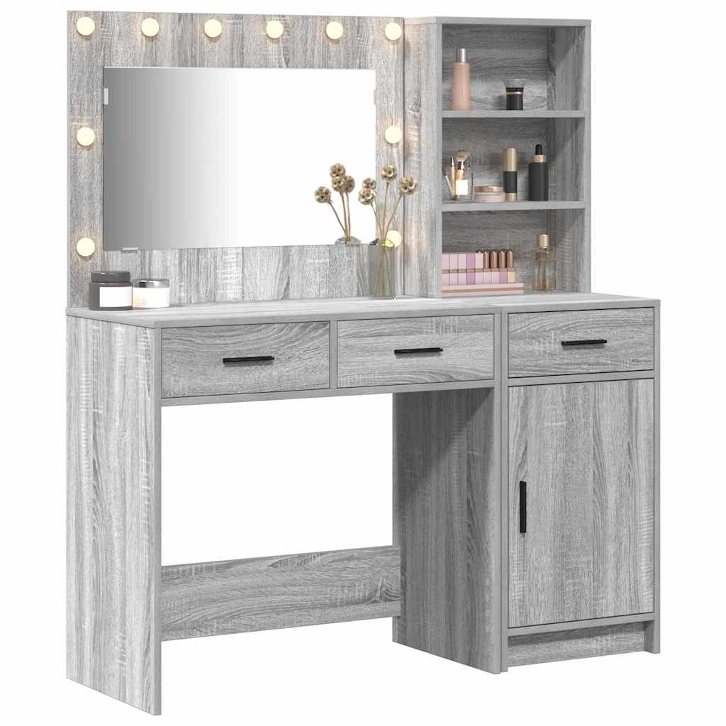 Table de Toilette avec tiroir 2 pcs Gris 78.5 x 41 x 135 cm - XIOS