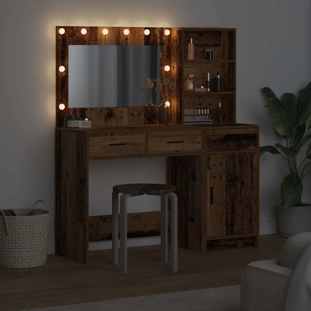 Table de Toilette avec tiroir 2 pcs Marron Bois d'ingénierie - XIOS