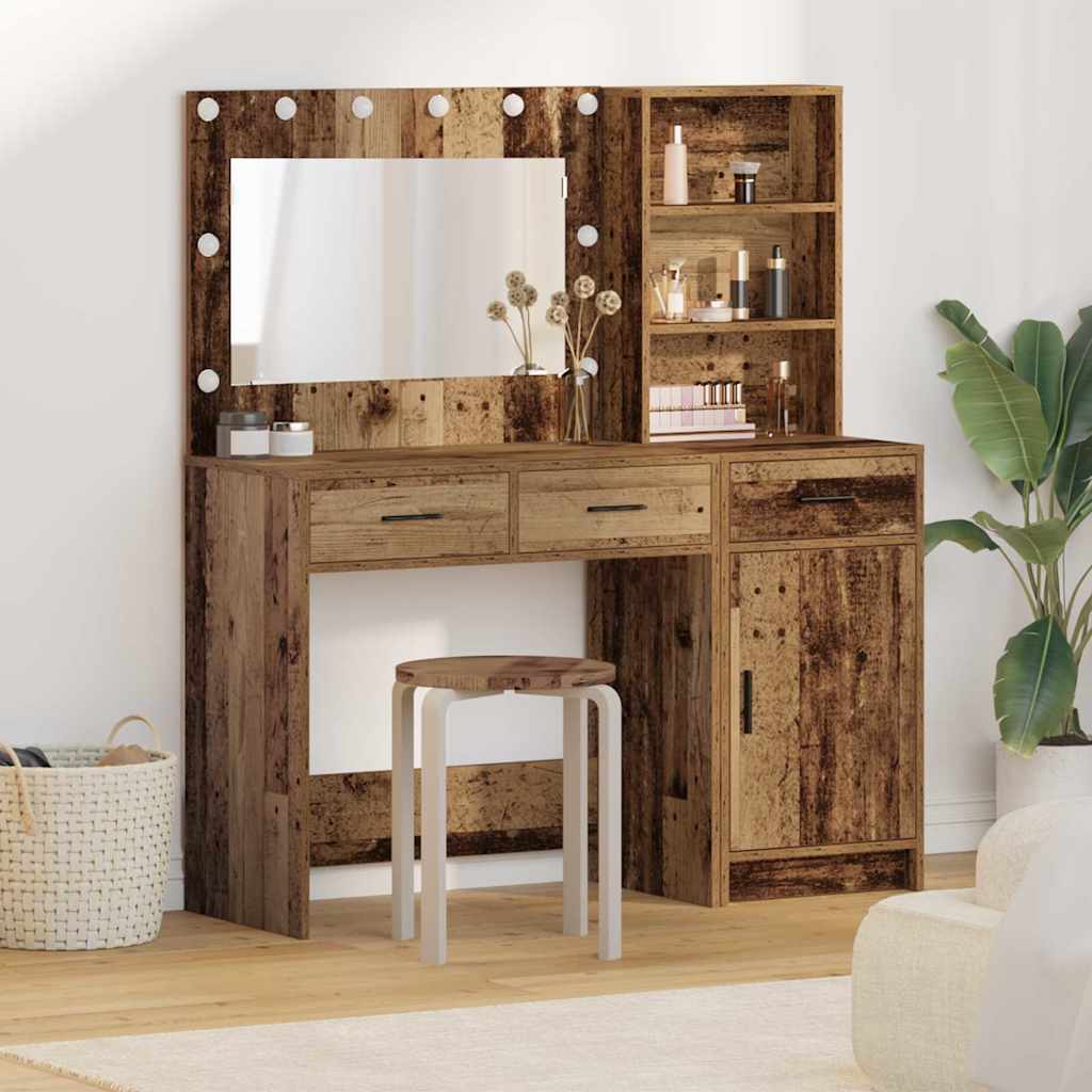 Table de Toilette avec tiroir 2 pcs Marron Bois d'ingénierie - XIOS