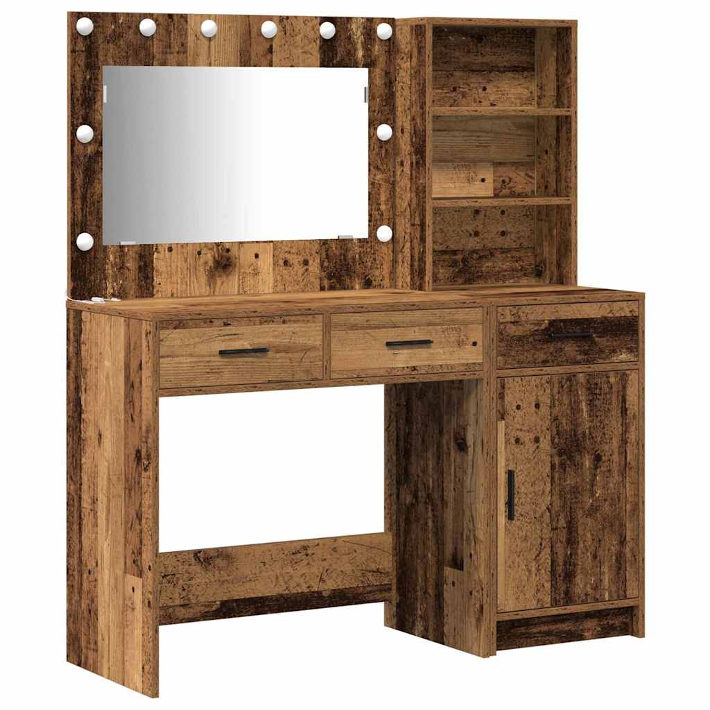 Table de Toilette avec tiroir 2 pcs Marron Bois d'ingénierie - XIOS
