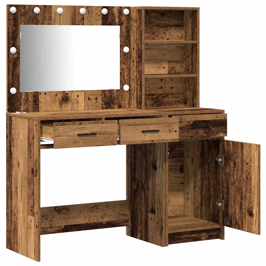 Table de Toilette avec tiroir 2 pcs Marron Bois d'ingénierie - XIOS