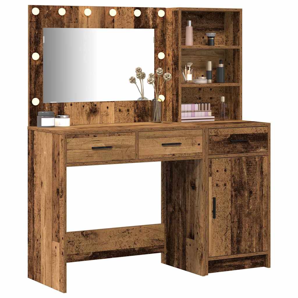 Table de Toilette avec tiroir 2 pcs Marron Bois d'ingénierie - XIOS