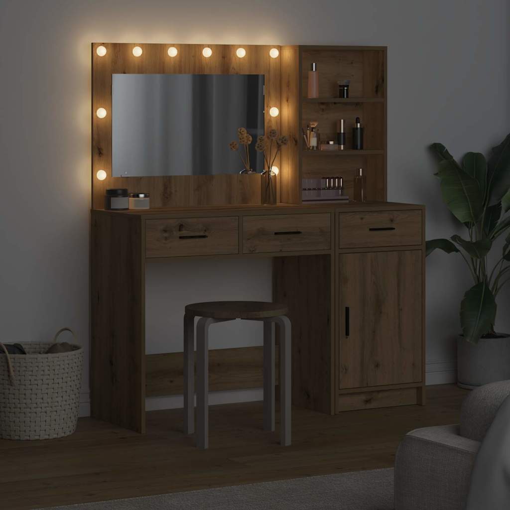 Table de Toilette avec tiroir 2 pcs Marron Bois d'ingénierie - XIOS