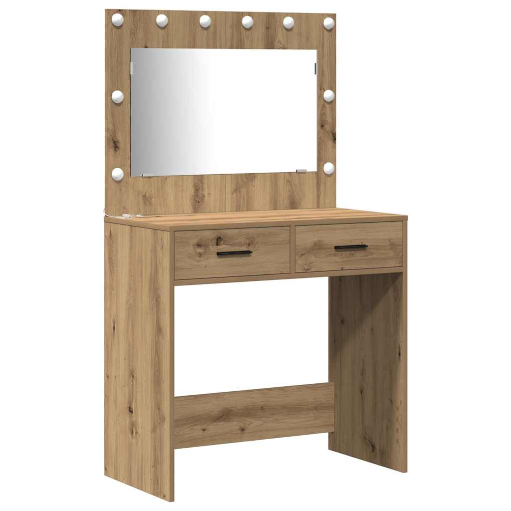 Table de Toilette avec tiroir 2 pcs Marron Bois d'ingénierie - XIOS
