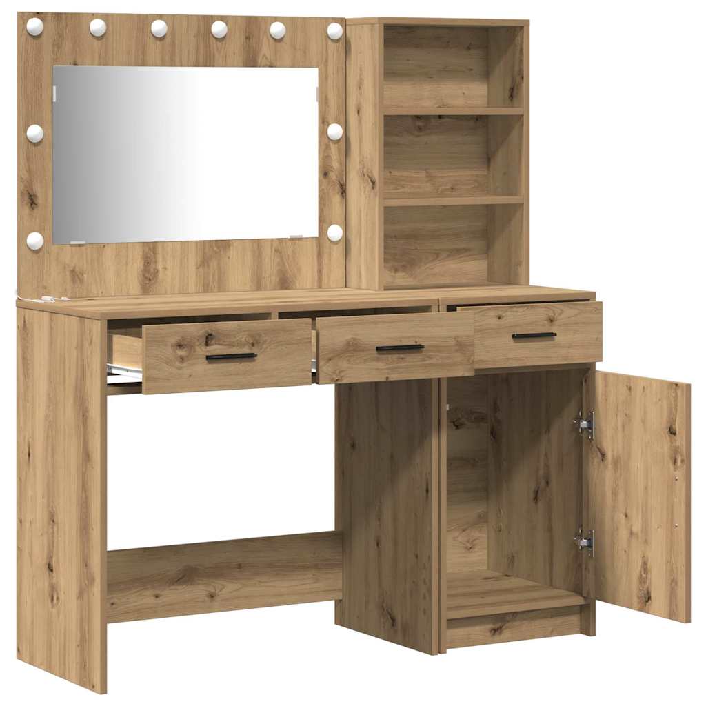 Table de Toilette avec tiroir 2 pcs Marron Bois d'ingénierie - XIOS