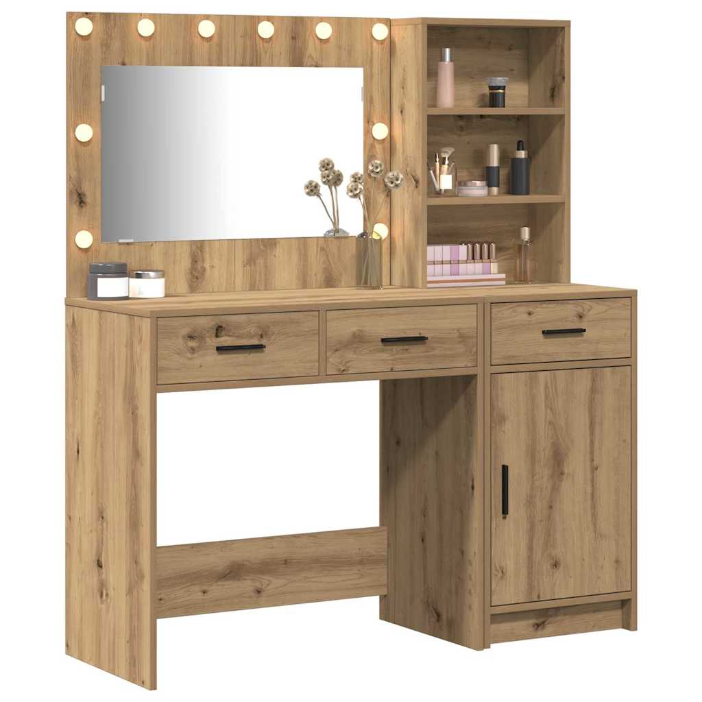 Table de Toilette avec tiroir 2 pcs Marron Bois d'ingénierie - XIOS